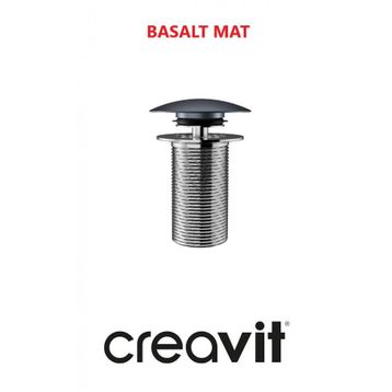 Creavit SF030.BSM Basalt Mat Pop Up Taşmasız Lavabo Sifon Başlığı
