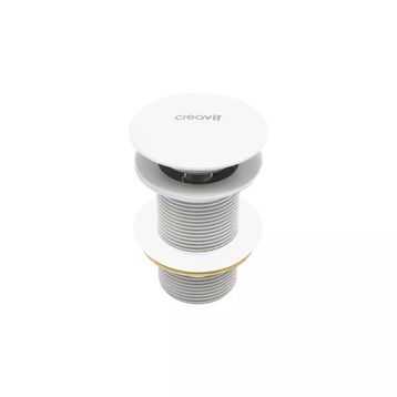 Creavit SF030Pop Up Taşmasız Mat Beyaz Lavabo Sifon Başlığı