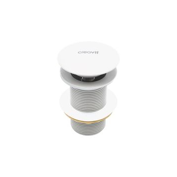 Creavit SF030Pop Up Taşmasız Mat Beyaz Lavabo Sifon Başlığı