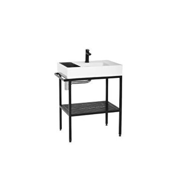 Creavit Siyah 70 cm Arya Lavabo Dolabı