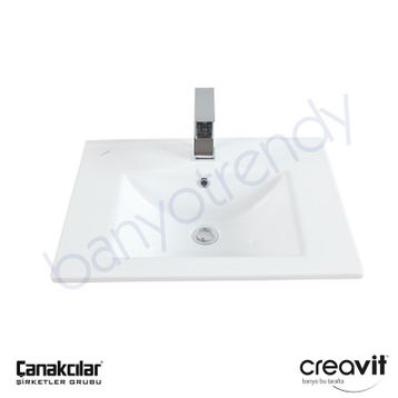 Creavit Su 60 cm Etajerli Lavabo