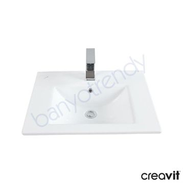 Creavit Su 60 cm Etajerli Lavabo