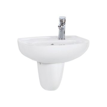 Creavit TP030 30x45 cm Beyaz Yarım Ayak Oval Lavabo