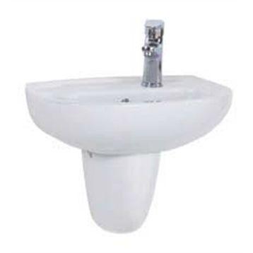 Creavit TP030 30x45 cm Beyaz Yarım Ayak Oval Lavabo