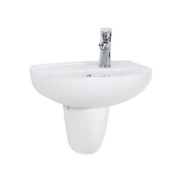 Creavit TP030 30x45 cm Beyaz Yarım Ayak Oval Lavabo
