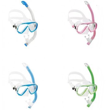 Cressi Estrella Aquamarine Pembe Top Maske Şnorkel Çocuk Seti