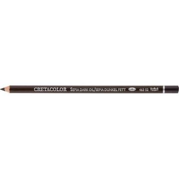 Cretacolor 463 52 Sepia Dark Oil / Sepia Dunkel Fett Çizim Kalemi