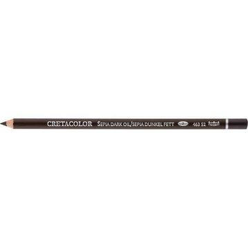 Cretacolor 463 52 Sepia Dark Oil / Sepia Dunkel Fett Çizim Kalemi