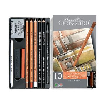 Cretacolor Artino 10'lu Metal Kutu 40020 Çizim Seti