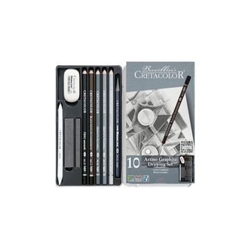 Cretacolor Artino Graphite 10'lu Metal Kutu 40021 Eskiz Seti