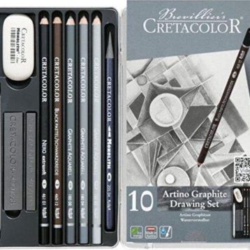 Cretacolor Artino Graphite 10'lu Metal Kutu 40021 Eskiz Seti