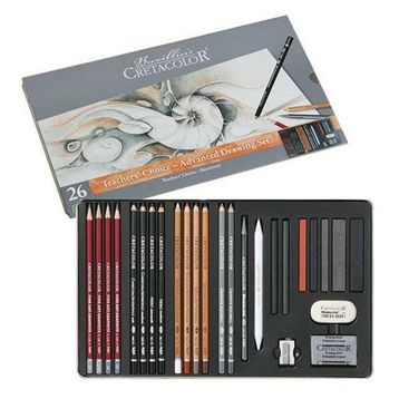 Cretacolor Teachers Metal Kutu 27 Parça 40042 Choice Advanced Drawing Set Profesyonel Çizim Seti