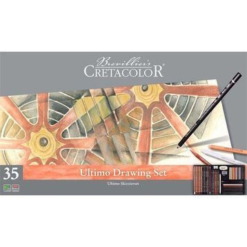 Cretacolor Ultimo Drawing Set Premium Metal Kutu 35'li 40057 Çizim Seti