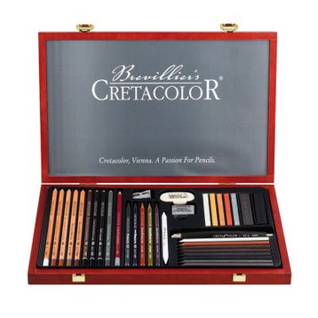 Cretacolor Ultimo Premium Çizim Seti 36'lı 40067 Ahşap Kutu