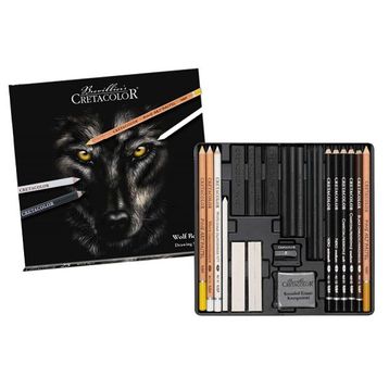 Cretacolor Wolfbox Premium Metal Kutu 25'li 91400-2602 Çizim Seti