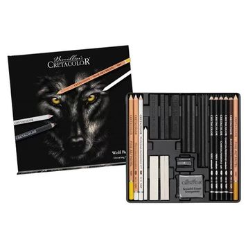 Cretacolor Wolfbox Premium Metal Kutu 25'li 91400-2602 Çizim Seti