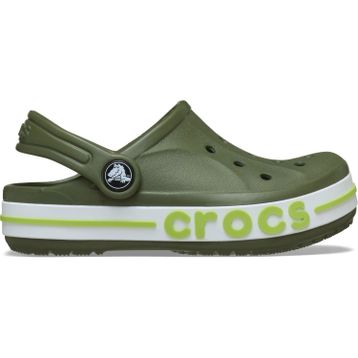 Crocs Bayaband Clog T 207018-3CB Army Green Lime Punch Yeşil Unisex Çocuk Terlik