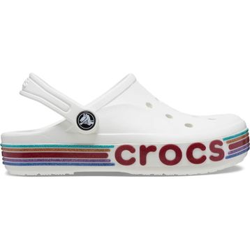 Crocs Bayaband Rainbow Glitter Clog T 209731-100 Beyaz Çocuk Terlik
