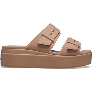 Crocs Brooklyn Buckle Low Wedge 207431-2Q9 Kahverengi Kadın Terlik