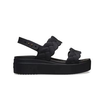 Crocs Brooklyn Woven Upper LW 209977-060 Siyah Kadın Sandalet