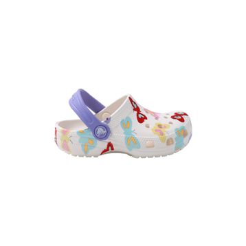 Crocs Classic Butterfly Graphic Clog K 211255-0WV Chalk Kırık Beyaz Çok Renkli Unisex Çocuk Terlik