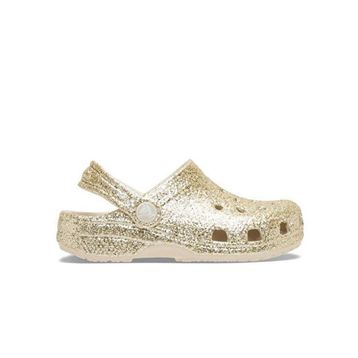 Crocs Classic Chunky Glitter Clog K 211939-0LH Sandstone Bej Kız Çocuk Terlik