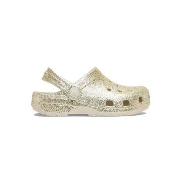 Crocs Classic Chunky Glitter Clog K 211939-0LH Sandstone Bej Kız Çocuk Terlik