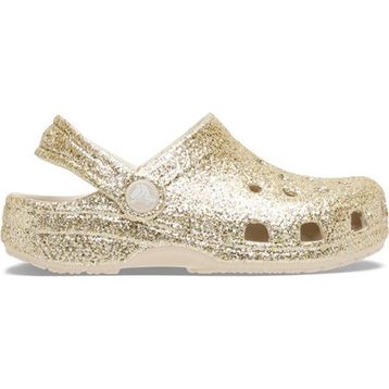 Crocs Classic Chunky Glitter Clog K 211939-0LH Sandstone Bej Kız Çocuk Terlik