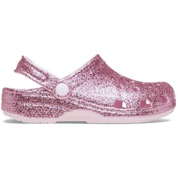 Crocs Classic Chunky Glitter Clog K 211939-6ZW Pink Milk Pembe Kız Çocuk Terlik