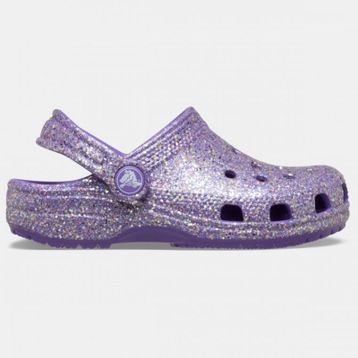 Crocs Classic Fantasy Glitter Clog T 212562-510 Mor Çocuk Terlik