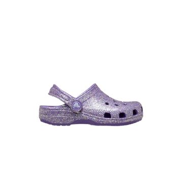 Crocs Classic Fantasy Glitter Clog T 212562-510 Mor Çocuk Terlik