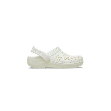 Crocs Classic Floral Cut Out Clog 210927-0WV Beyaz Unisex Terlik