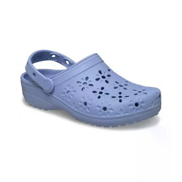 Crocs Classic Floral Cut Out Clog 210927-453 Lila Kadın Terlik