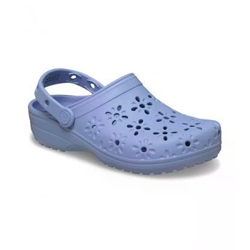 Crocs Classic Floral Cut Out Clog 210927-453 Lila Kadın Terlik