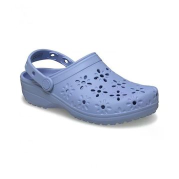 Crocs Classic Floral Cut Out Clog 210927-453 Lila Kadın Terlik