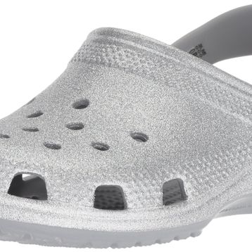 Crocs Classic Glitter Clog K Gümüş Kız Çocuk Terlik