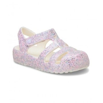 Crocs Classic Glitter Fisherman Sandal T 212644-0WV Chalk Pembe Kız Çocuk Sandalet
