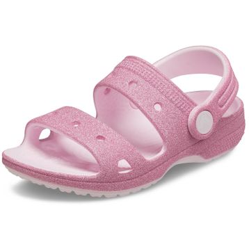 Crocs Classic Glitter Sandal T 207983-6ZW Pink Milk Pembe Çocuk Sandalet