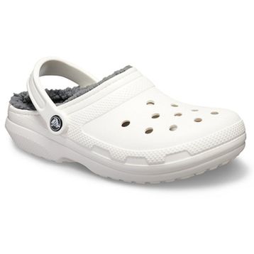 Crocs Classic Lined Clog 203591-10M İçi Peluşlu Beyaz Unisex Terlik