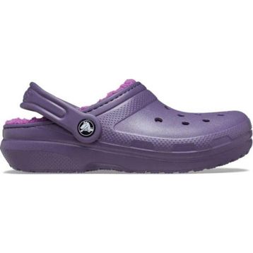 Crocs Classic Lined Clog K 207010-5CI Mor Çocuk Terlik