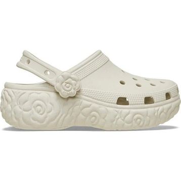 Crocs Classic Platform Bloom Clog 213447-2MD Summit White Krem Kadın Platform Terlik