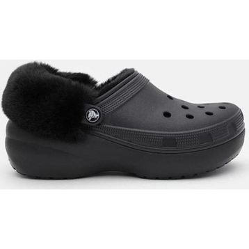 Crocs Classic Platform Fuzz Lined Clog 212854-001 Siyah Kadın Terlik