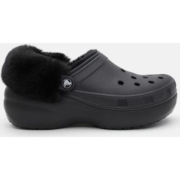 Crocs Classic Platform Fuzz Lined Clog 212854-001 Siyah Kadın Terlik