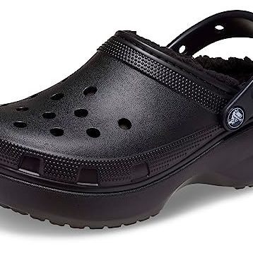 Crocs Classic Platform Fuzz Lined Clog 212854-001 Siyah Kadın Terlik