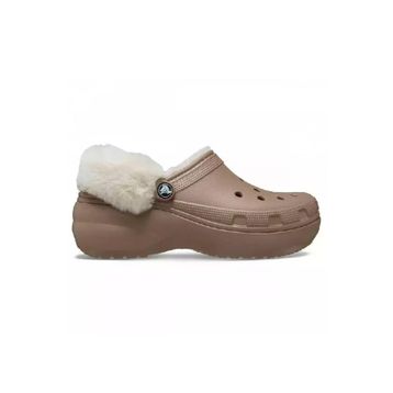Crocs Classic Platform Fuzz Lined Clog 212854-2Q9 Kahverengi Kadın Terlik
