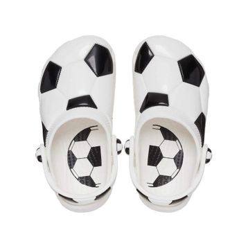 Crocs Classic Soccer Ball Clog T 210023-103 Beyaz Siyah Unisex Çocuk Terlik