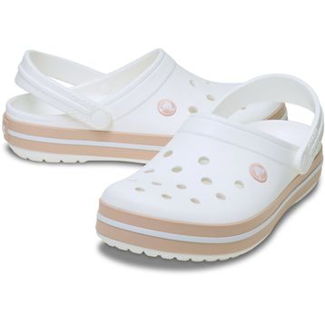 Crocs Crocband Clog 11016-1WE Beyaz/Pembe Karamel Unisex Terlik