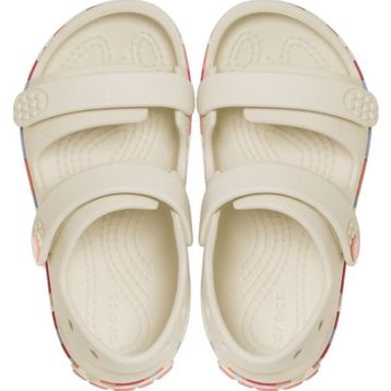 Crocs Crocband Cruiser Glow Confetti Band Sandal T 212528-2MK Summit White Guava Krem Pembe Çocuk Sandalet
