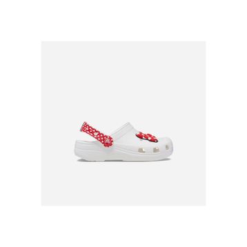 Crocs Disney Minnie Mouse Classic Clog K 208711-119 Beyaz Kırmızı Çocuk Terlik