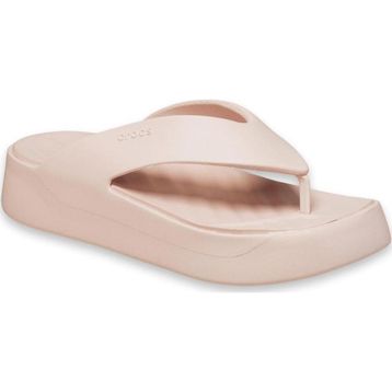 Crocs Getaway Flip Platform 209410-6UR Pudra Kadın Terlik